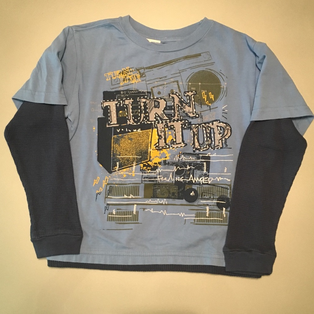 NWT:  greendog LS Layered-Look Graphic Tee